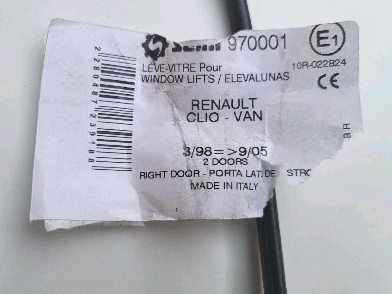 Remonte Leve Vitre Renault Clio 2 Portes 3/98 À 09/05 AVD 334980970001 (#AUT268)