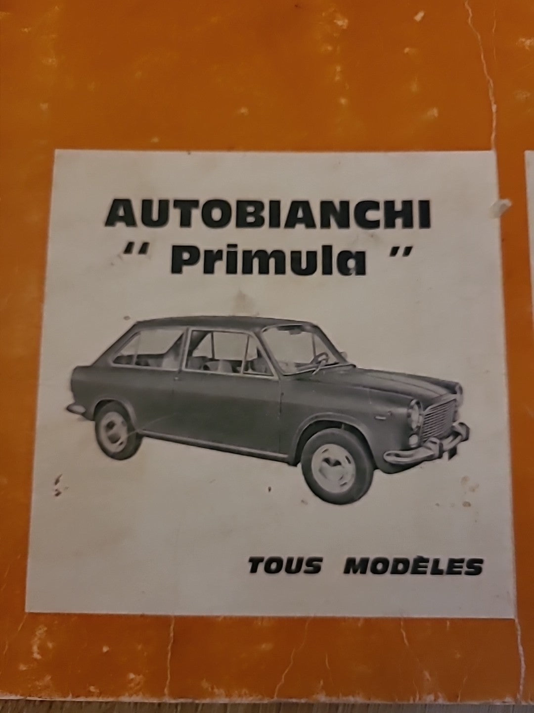 Revue Technique Auto AUTOBIANCHI PRIMULA RTA de 60 pages (Liv81)
