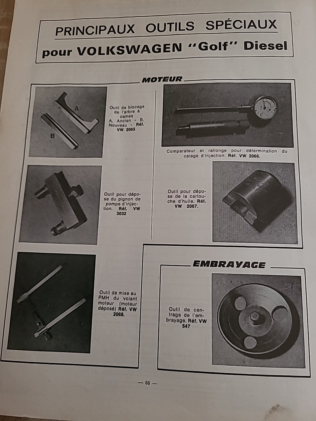 Revue Technique GOLF 1 DIESEL de 66 pages (Liv51)