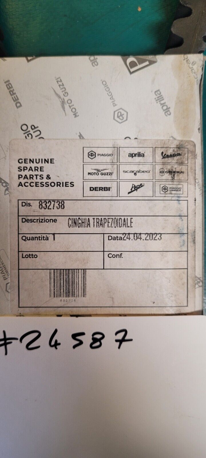 Courroie Transmission Variateur Piaggio Mp3 X8  (#24587)