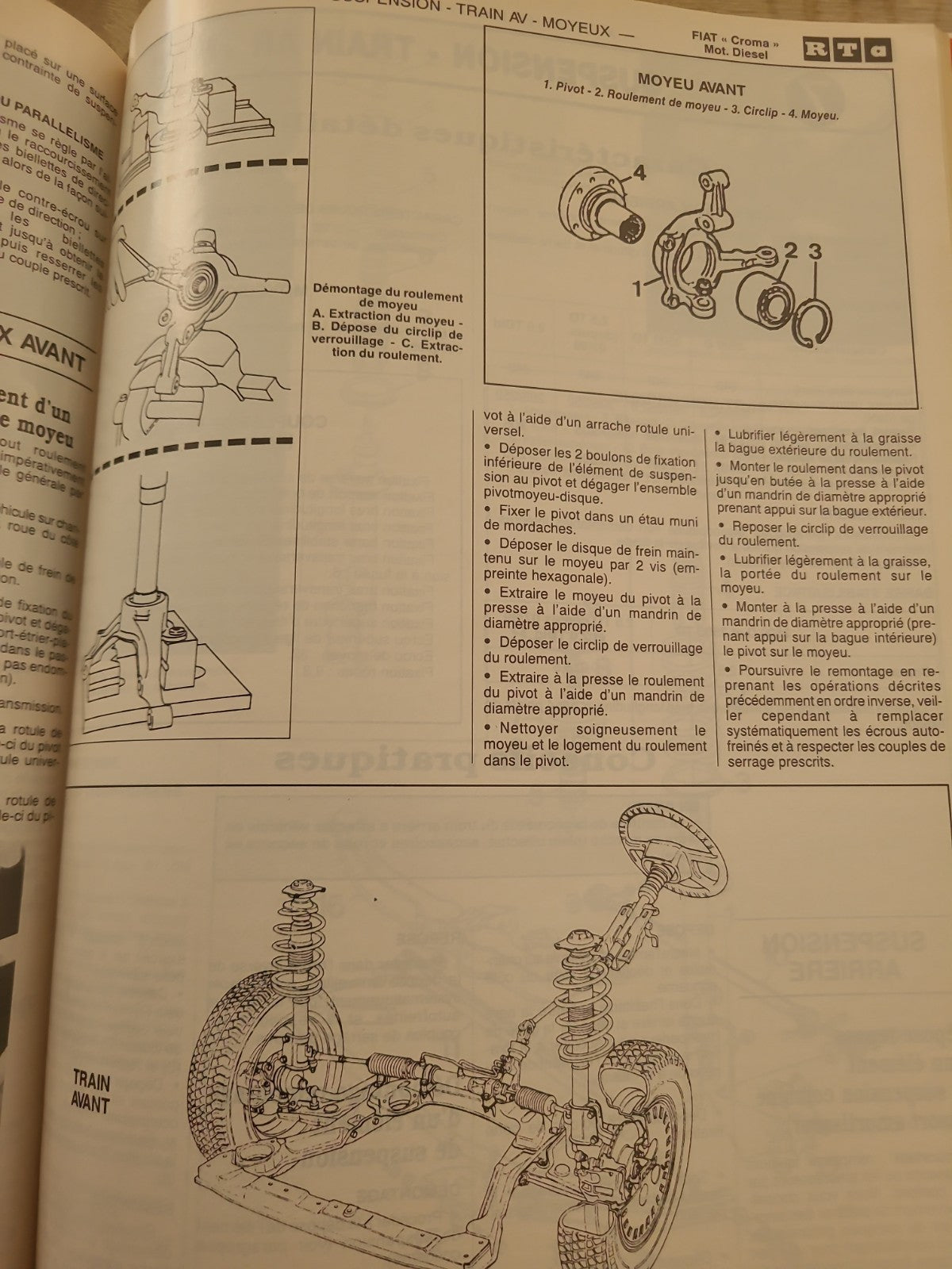 RTA Revue Technique Automobile Fiat Chroma Diesel 1992 (Liv189)