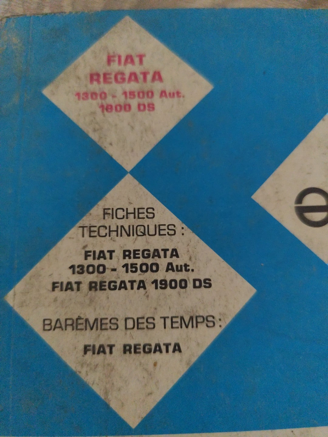 Revue Technique Auto Fiat Regatta 1300 1500 1900 Ds RTA  (Liv128)