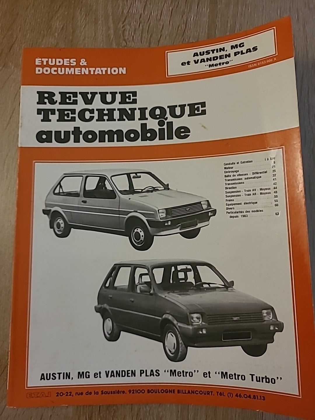 Revue Technique Auto AUSTIN MG METRO RTA de 78 pages (Liv87)
