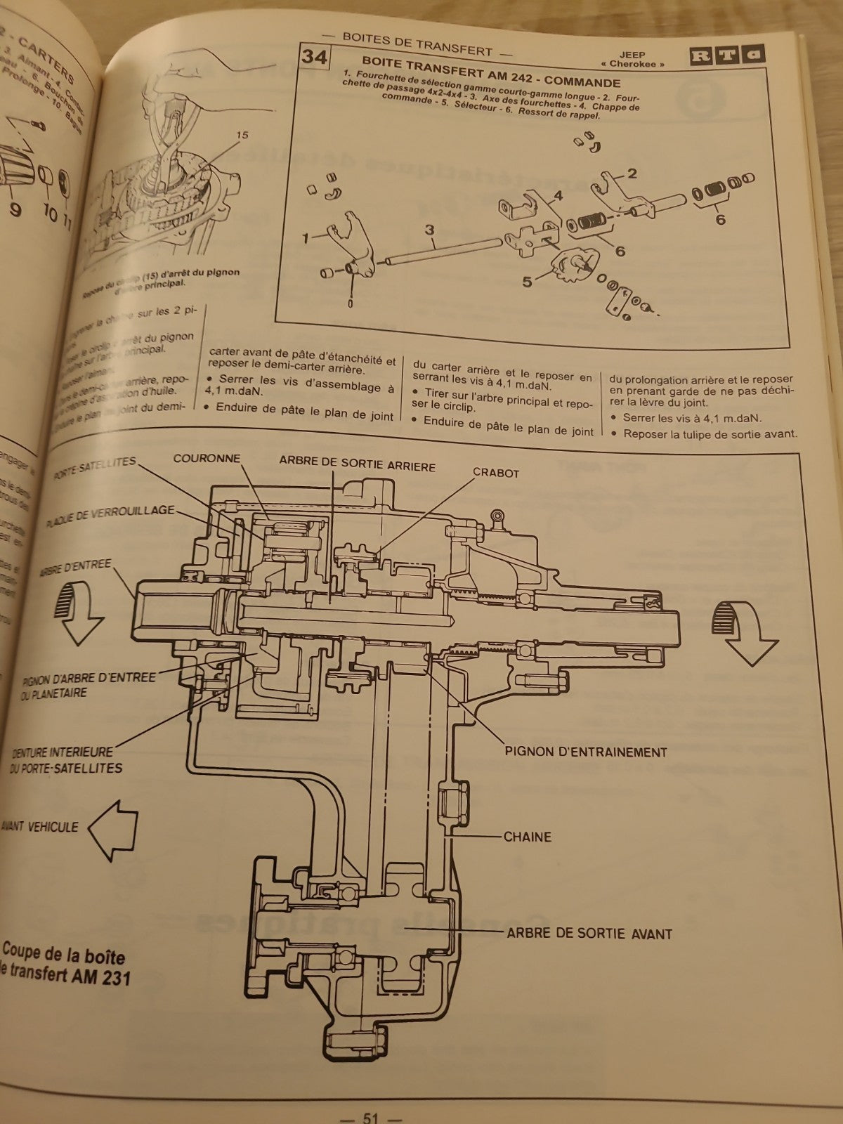 RTA Revue Technique Automobile Jeep Cherokee Turbo Diesel Et 4 Lit 1991 (Liv194)