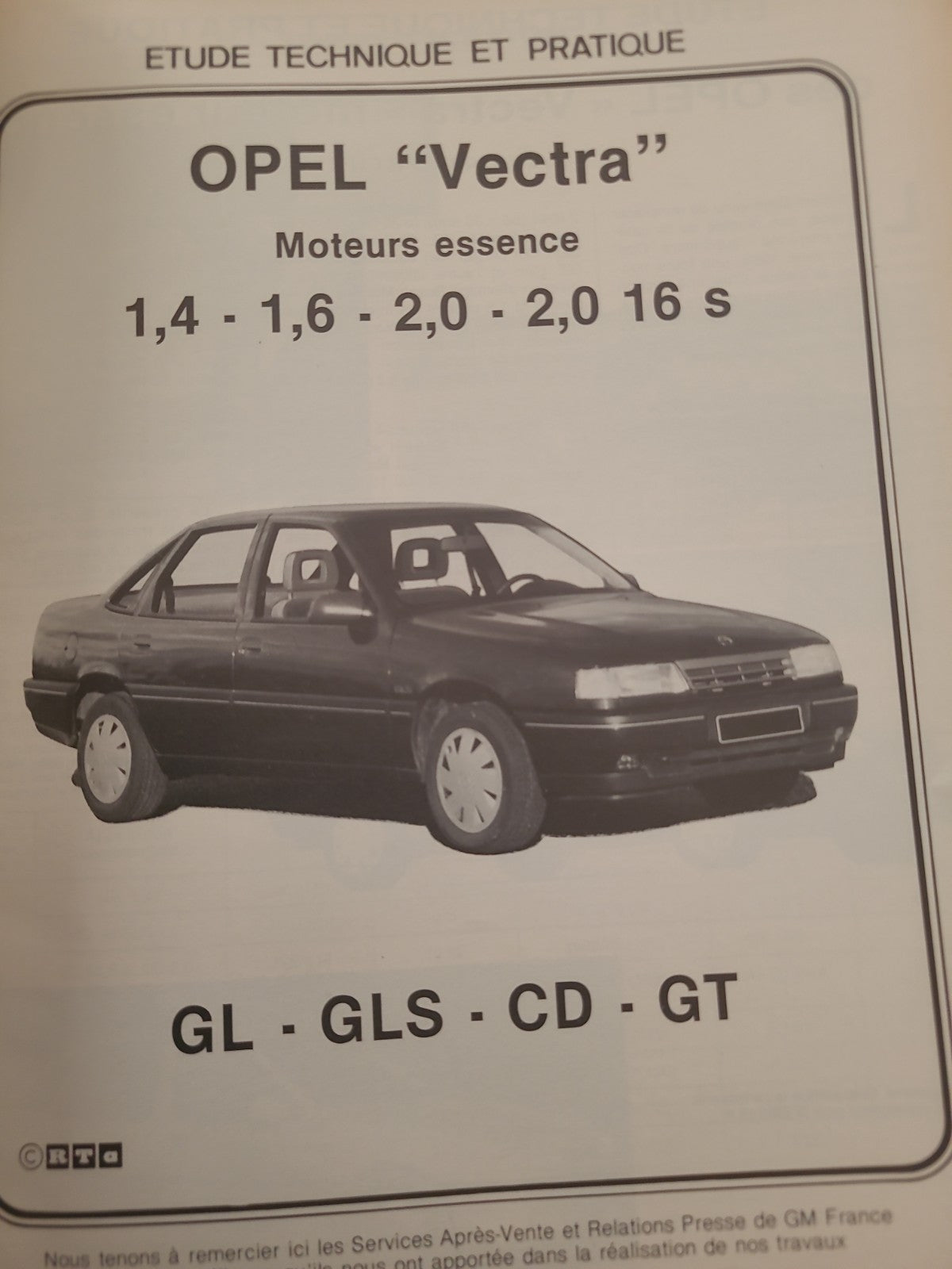RTA Revue Technique Automobile Opel Vectra Essence 1990 (Liv180)