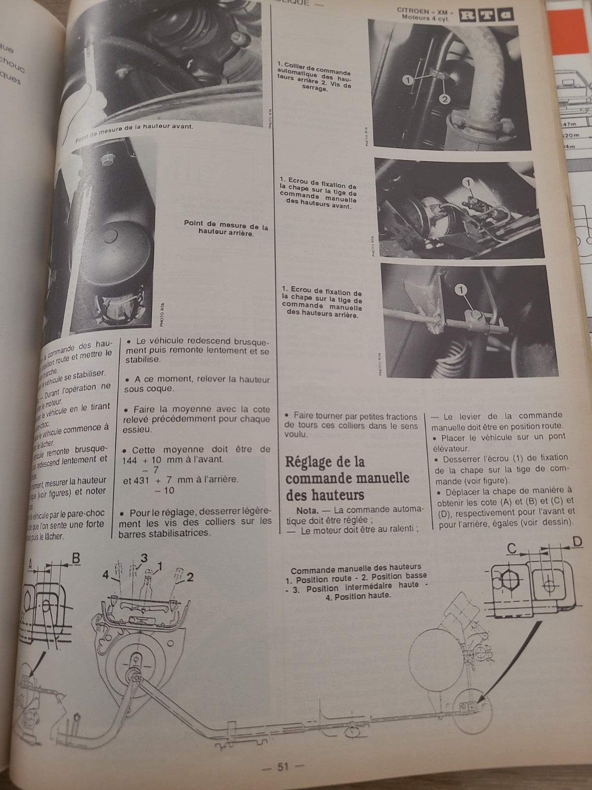 RTA Revue Technique Automobile Citroën XM Essence 1990 (Liv181)