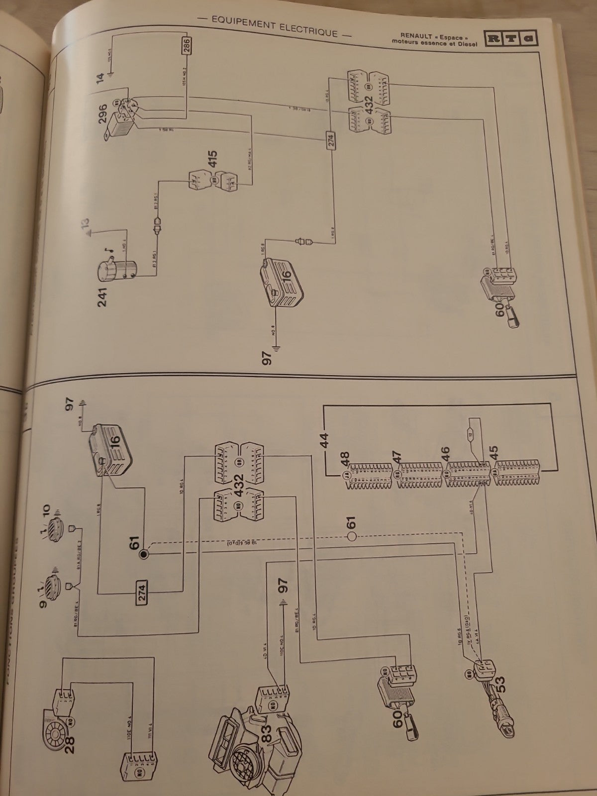RTA Revue Technique Automobile Renault Espace Essence Et Diesel 1987 (Liv192)