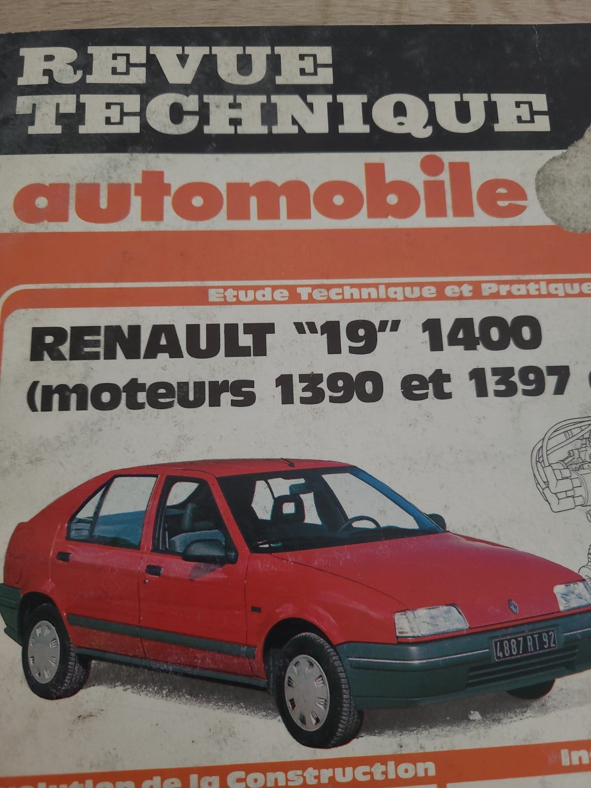 RTA Revue Technique Automobile Renault 19 1400 1989 (Liv226)