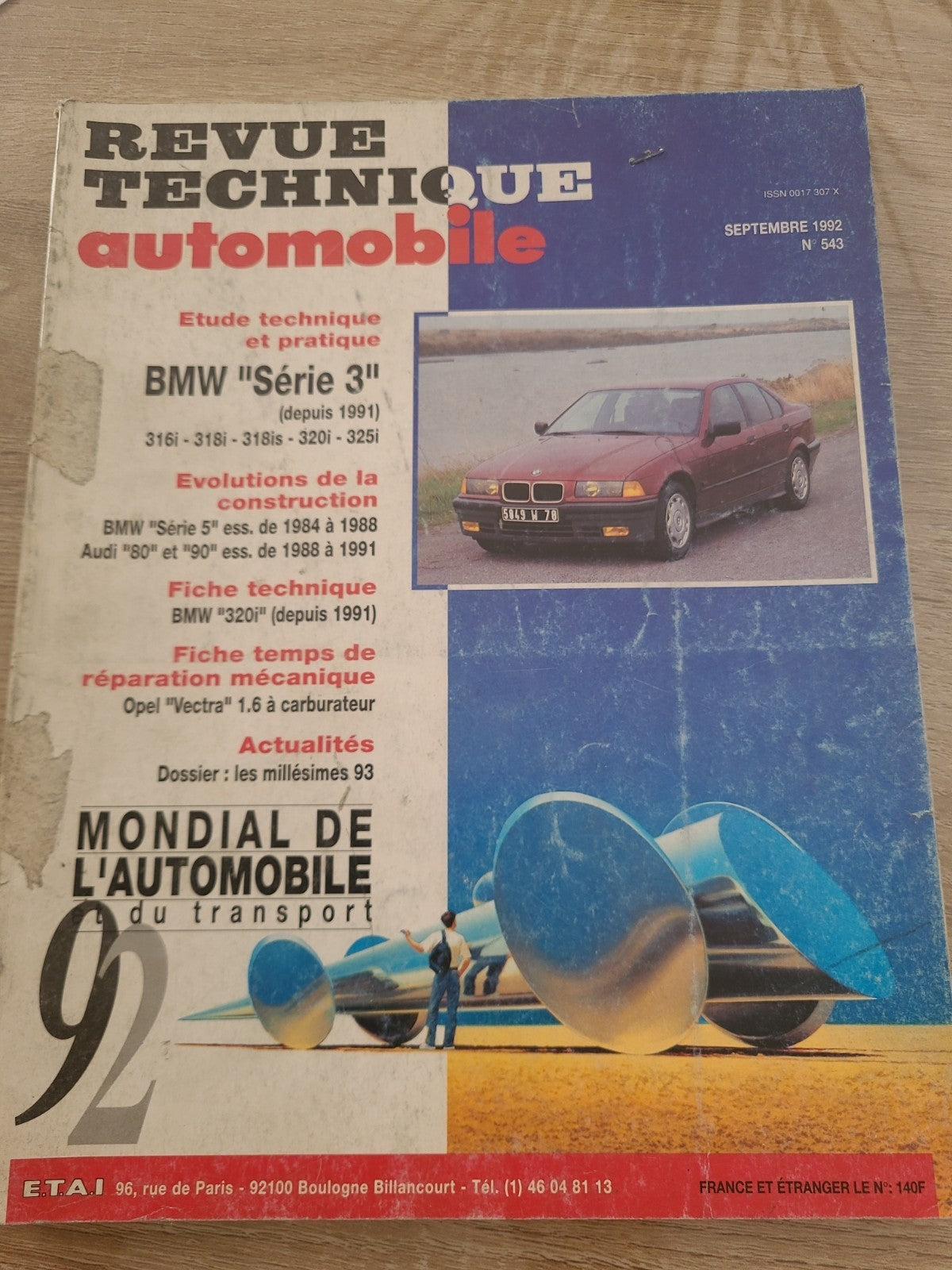 RTA Revue Technique Automobile BMW Série 3 Essence 1992 (Liv209)