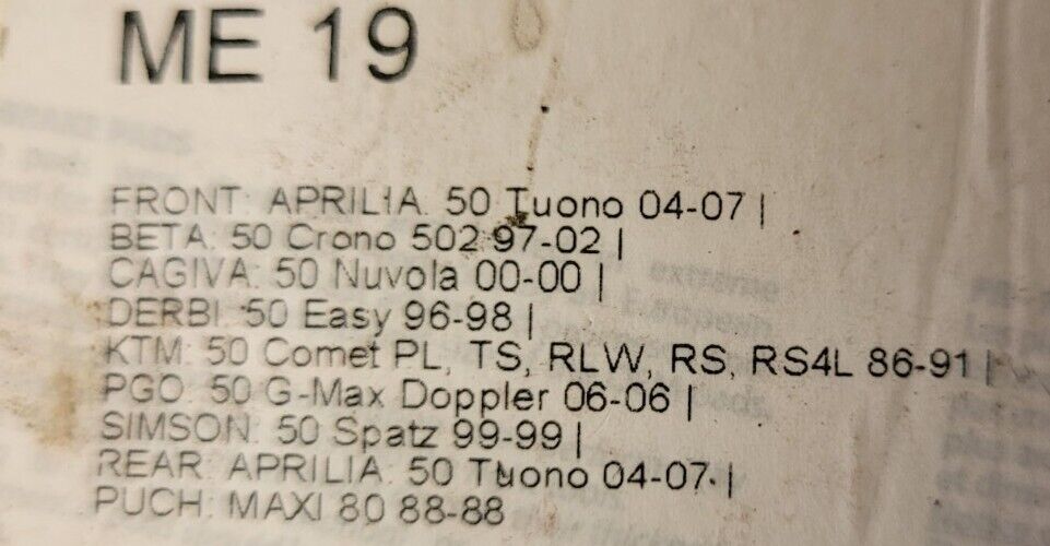 Jeu De Plaquettes De Frein  Scooter (24073 )