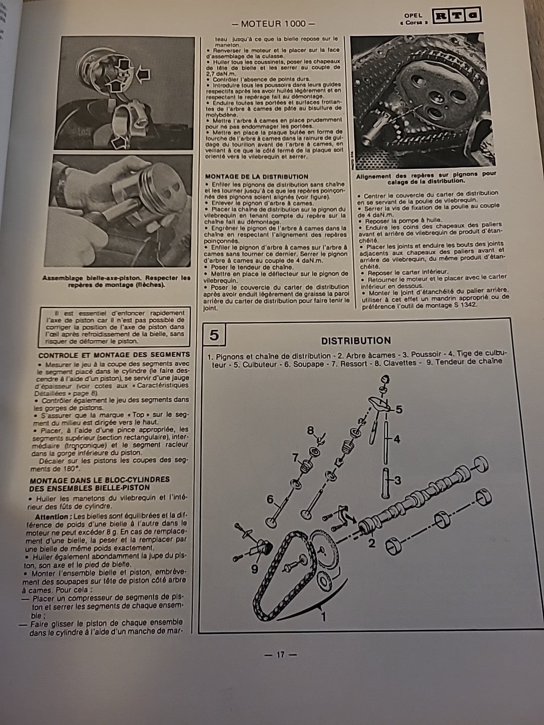 Revue Technique Auto OPEL CORSA 1000 1200 1300 RTA de 78 pages (Liv88)