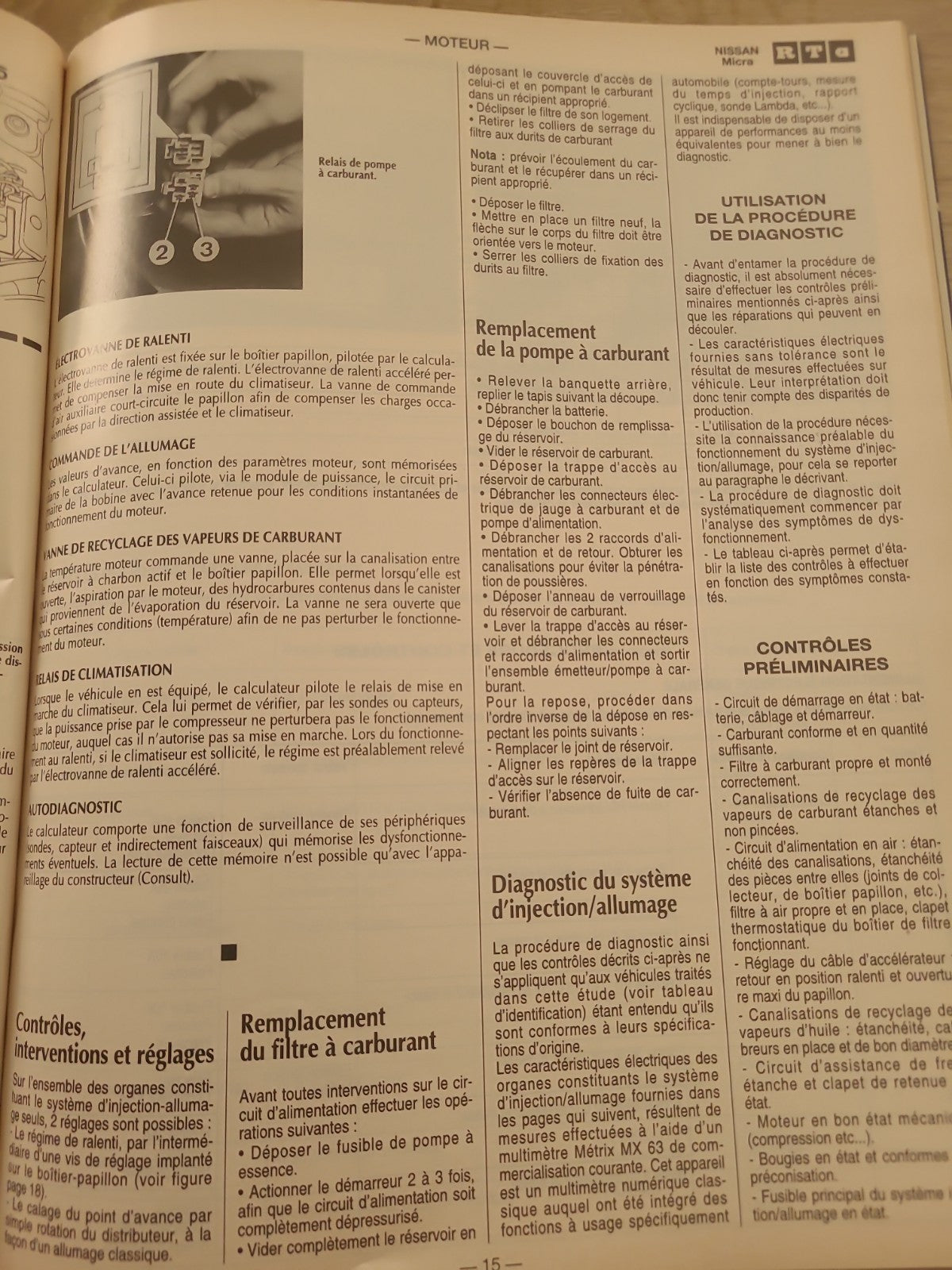 RTA Revue Technique Automobile Nissan Micra Après 93 1995 (Liv190)