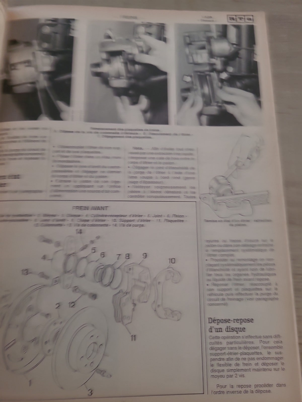RTA Revue Technique Automobile Lada Samara 1989 (Liv219)