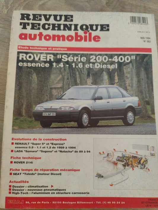 Revue Technique Auto Rover Série 200 Et 400 Essence Et Diesel RTA  (Liv127)