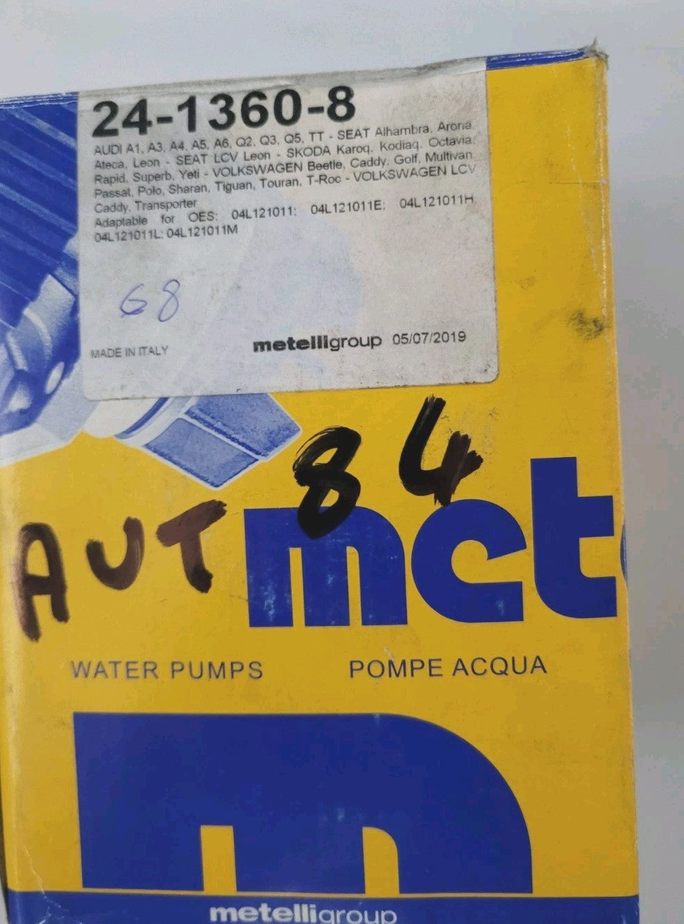 Pompe À Eau 2413608 Metelli Volkswagen Audi Seat (#AUT84)