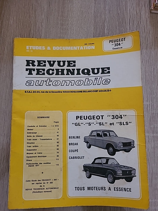 Revue Technique PEUGEOT 304 RTA de 122 pages (Liv28)